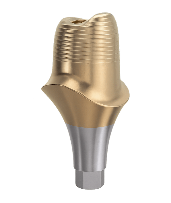 titanium gold-hue implant abutment